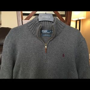 Polo Zip Up Sweater